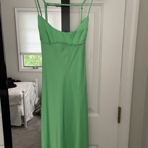Zara Satin Effect Midi Dress